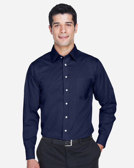 Devon & Jones Men's Crown Collection® Tall Solid Stretch Twill Woven Dress Shirt - DG530T