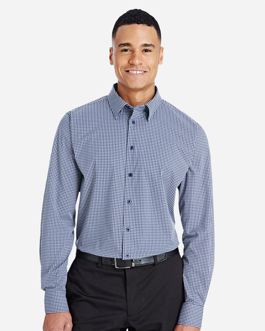 Devon & Jones Men's CrownLux Performance® Tonal Mini Check Woven Dress Shirt - DG535