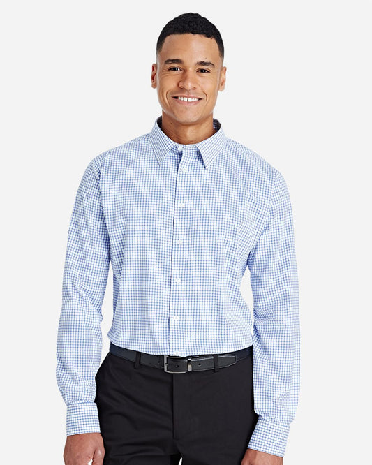 Devon & Jones Men's CrownLux Performance® Micro Windowpane Woven Dress Shirt - DG540