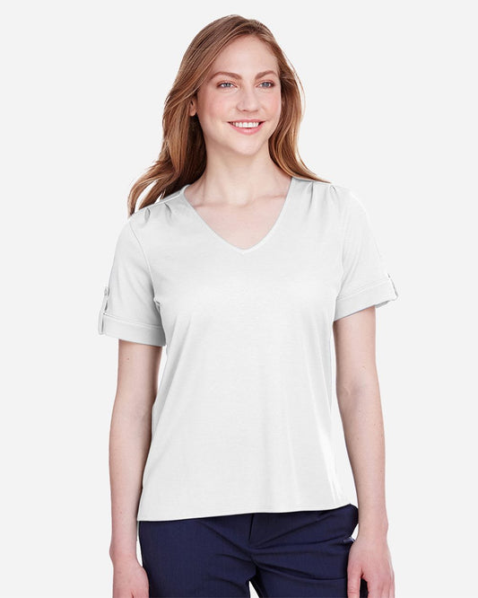 Devon & Jones Women's CrownLux Performance® Plaited Rolled Sleeve Shirt - DG20WB