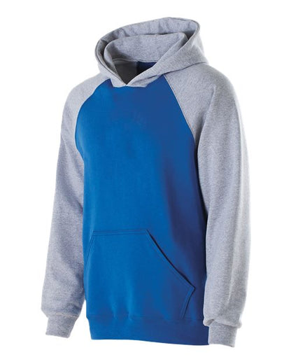 Youth Cotton/Poly Fleece Banner Hooded Sweatshirt