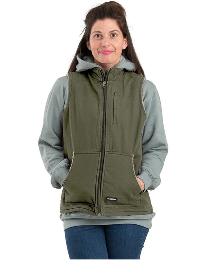 Berne Apparel Women's Sherpa-Lined Softstone Duck Vest - WV15