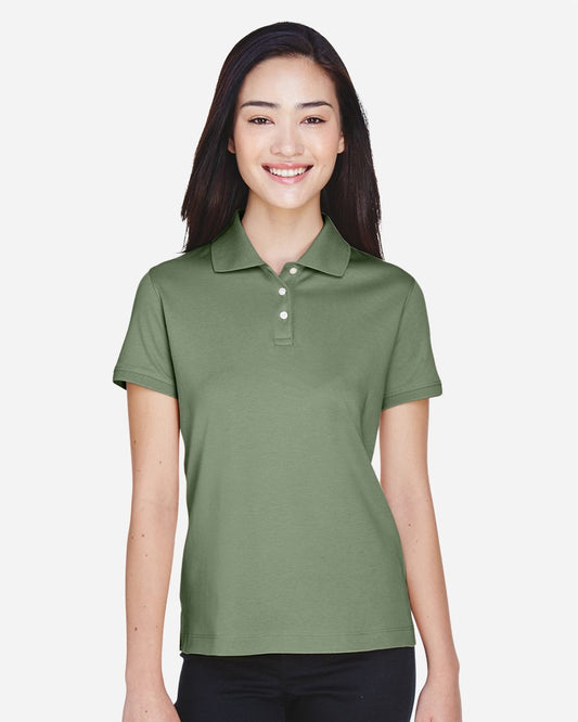 Devon & Jones Women's Perfect Pima Interlock Polo - D140SW