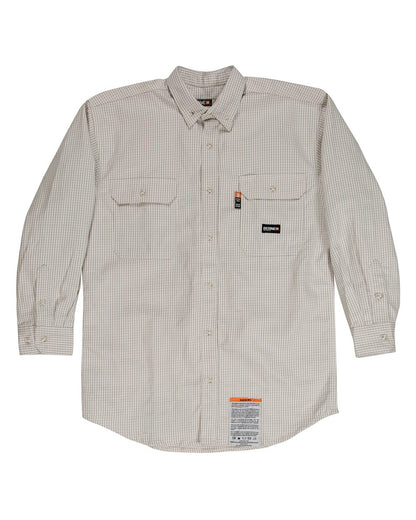 Berne Apparel Tall Flame-Resistant Down Plaid Work Shirt - FRSH21T