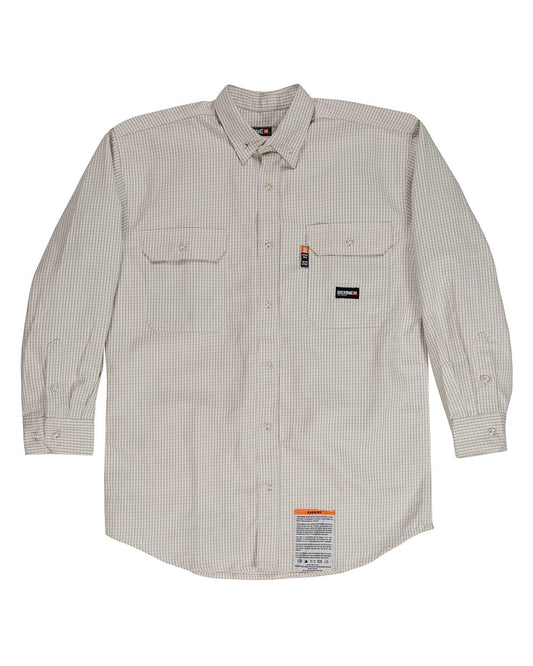 Berne Apparel Tall Flame-Resistant Down Plaid Work Shirt - FRSH21T