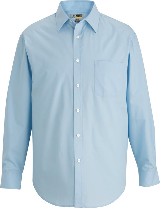 Essential Broadcloth Long Sleeve Mens Shirt - 1354