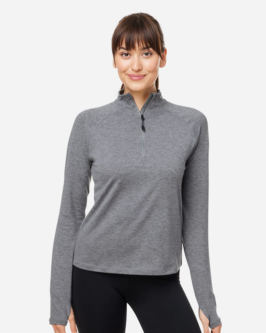 Glyder Women's Marbled Jersey Fairway Quarter-Zip Pullover - PDP8023