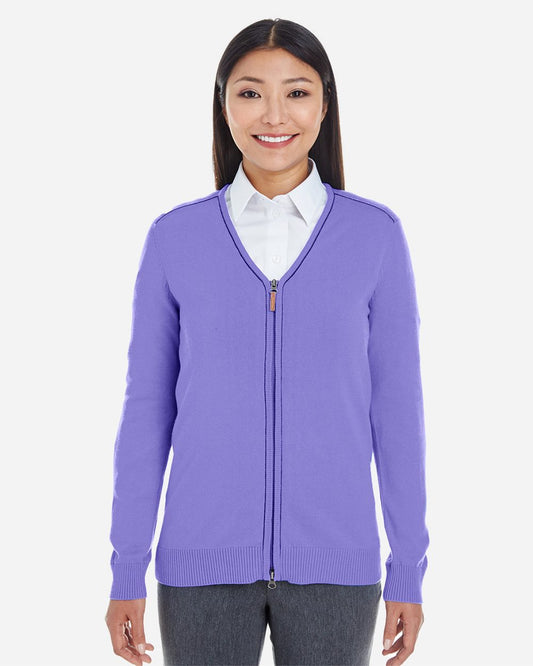 Devon & Jones Women's Manchester Fully-Fashioned Full-Zip Cardigan Sweater - DG478W