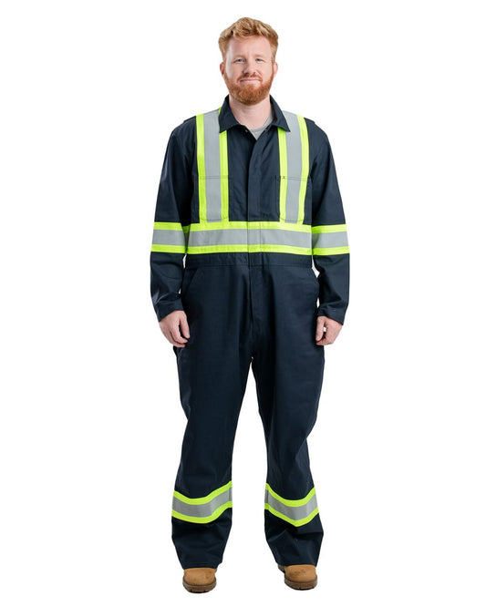 Berne Apparel Safety Striped Unlined Coverall - HVC250