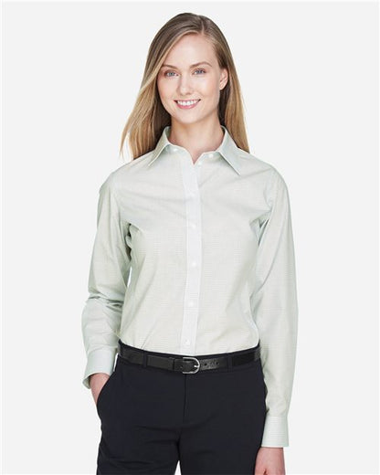 Women's Crown Collection® Micro Tattersall Woven Dress Shirt