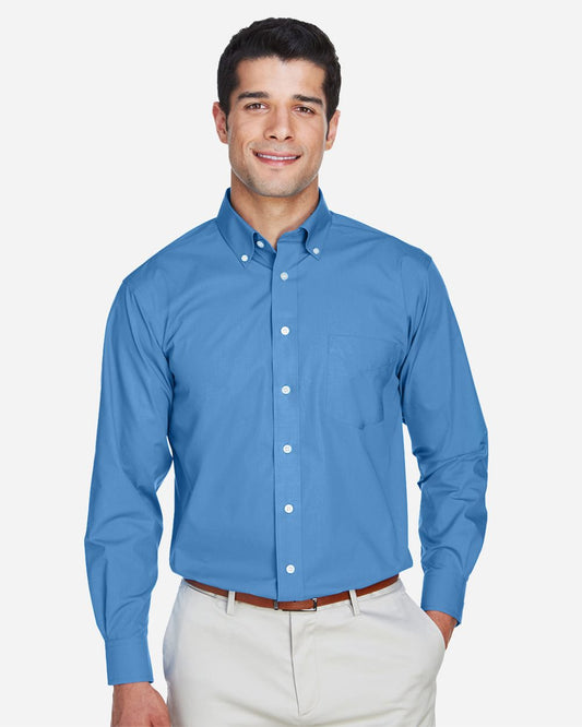 Devon & Jones Men's Crown Collection® Tall Broadcloth Woven Dress Shirt - D620T