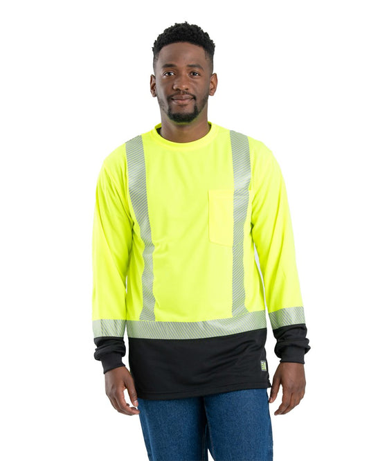 Berne Apparel Hi-Vis Class 3 Color Blocked T-Shirt - HVK018