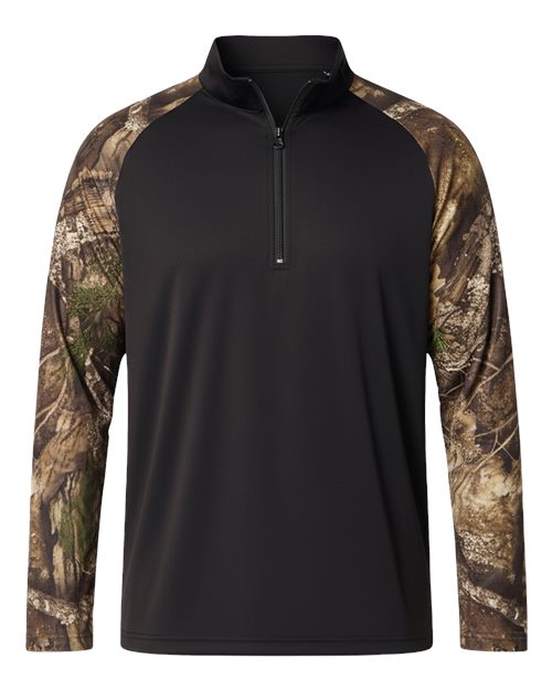 Unisex Realtree® Performance Colorblocked Quarter-Zip Pullover