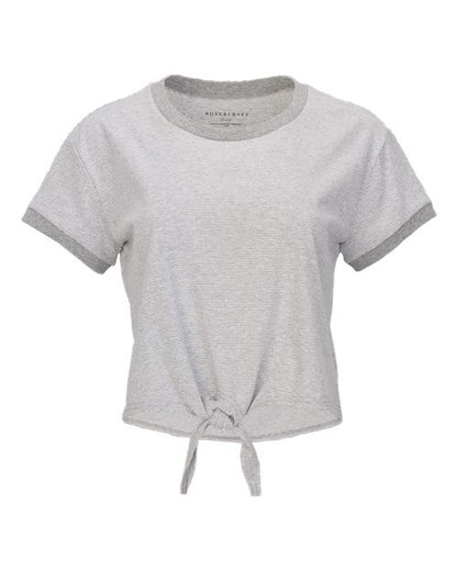 Women's Striped Tie Front T-Shirt
