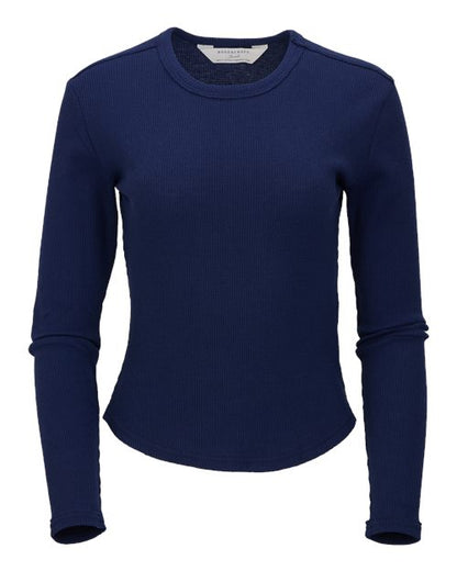 Women's Waffle Knit Baby Long Sleeve T-Shirt