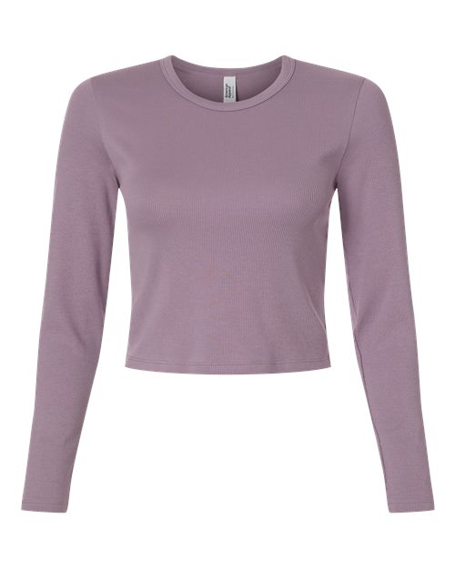 Women's Baby Rib Long Sleeve Cropped Tee