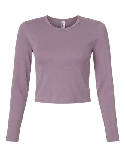 Women's Baby Rib Long Sleeve Cropped Tee