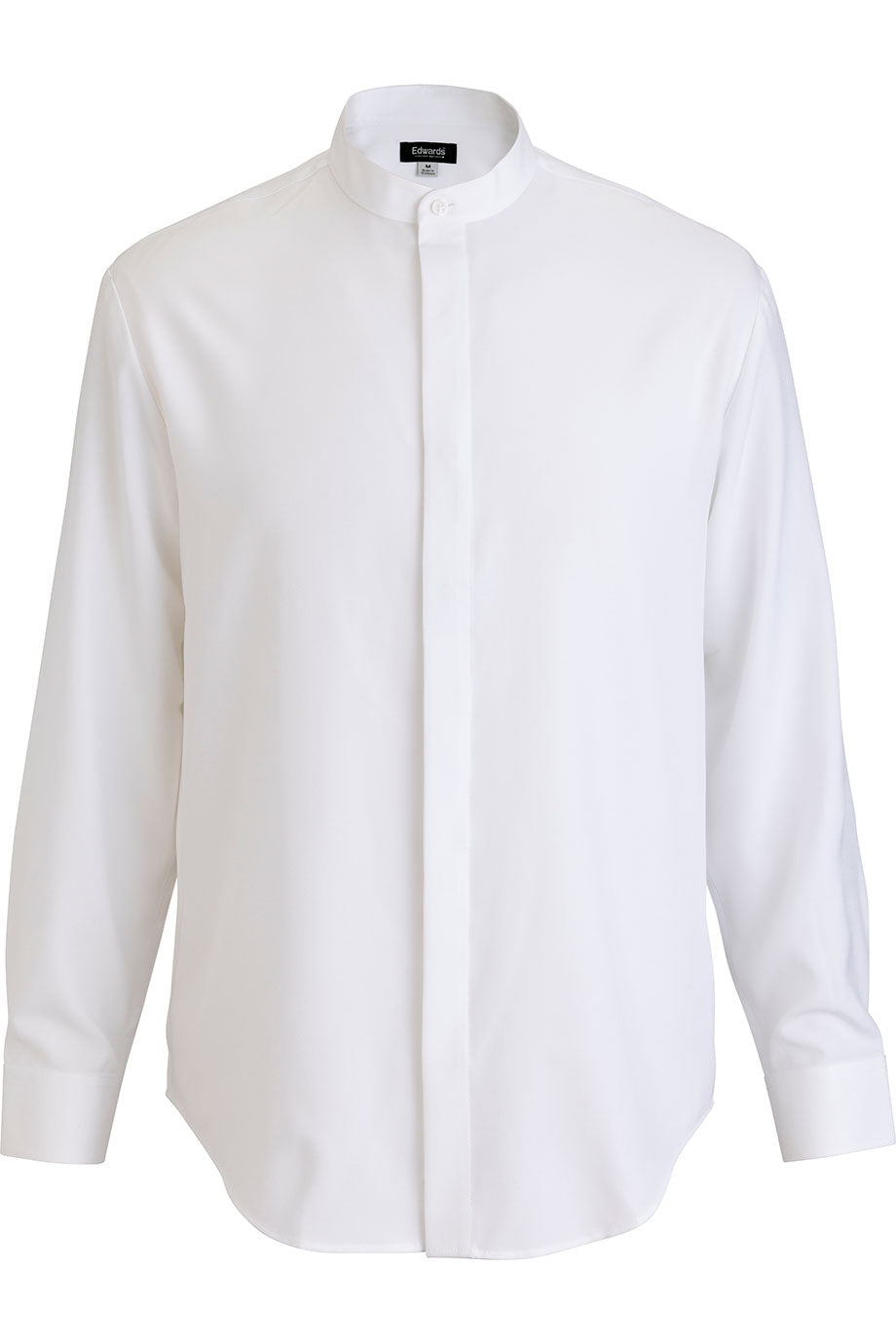 Flexbatiste Banded Collar Long Sleeve Mens Shirt - 1382