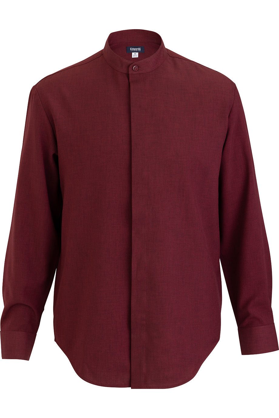 Flexbatiste Banded Collar Long Sleeve Mens Shirt - 1382