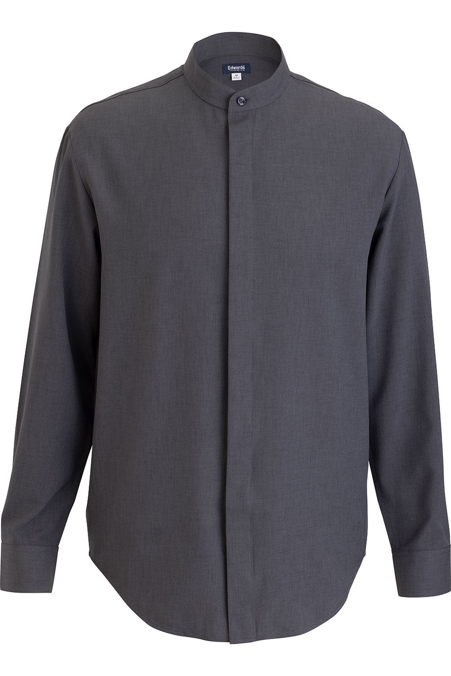 Flexbatiste Banded Collar Long Sleeve Mens Shirt - 1382