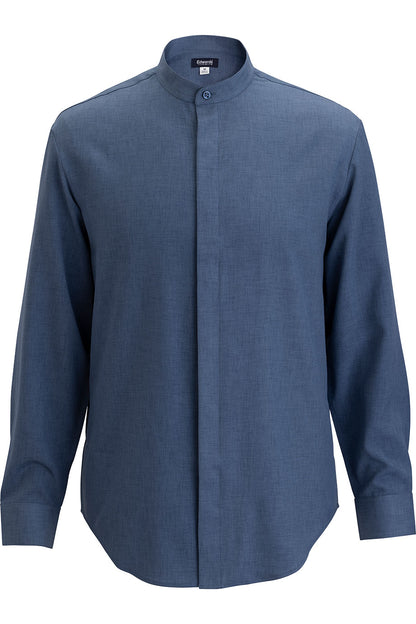 Flexbatiste Banded Collar Long Sleeve Mens Shirt - 1382