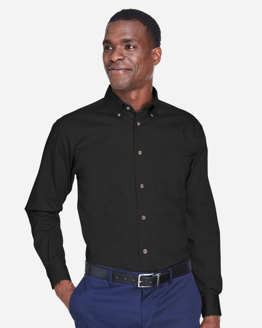 Harriton Men's Easy Blend™ Long Sleeve Twill Shirt - M500