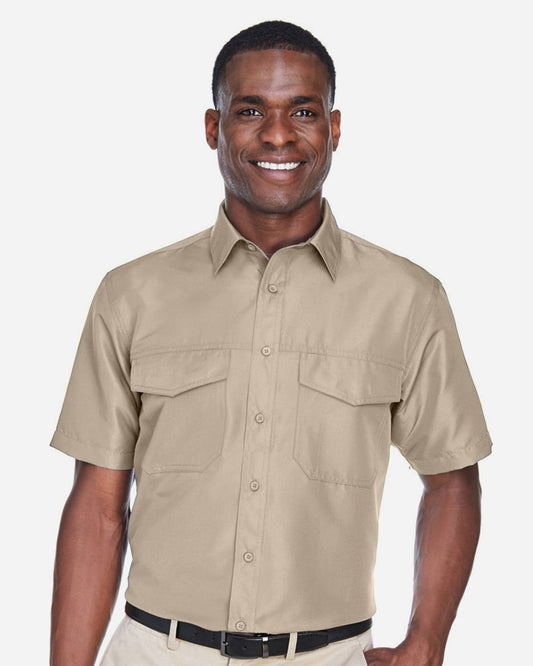 Harriton Men's Key West Short Sleeve Performance Staff Shirt - M580