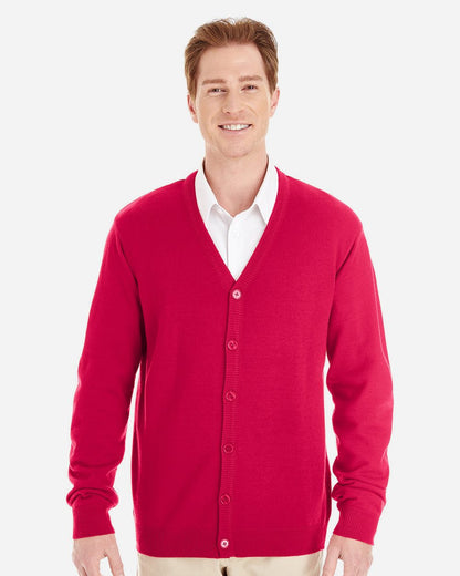 Harriton Men's Pilbloc™ V-Neck Button Cardigan Sweater - M425