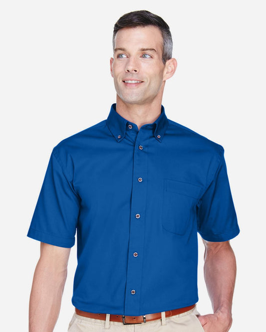 Harriton Men's Easy Blend™ Twill Dress Shirt with Stain-Release - M500S