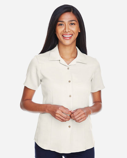 Harriton Women's Bahama Cord Camp Shirt - M570W