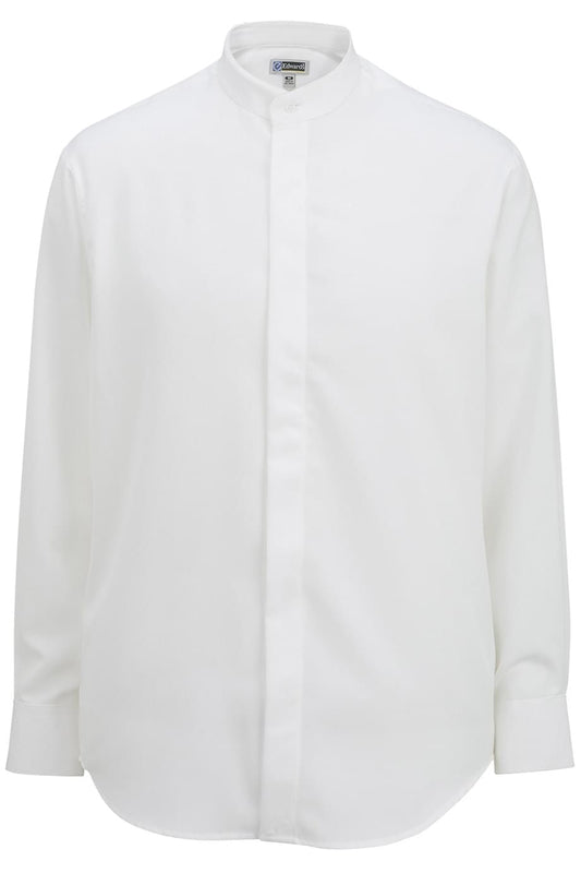 Mens Batiste Banded Collar Shirt