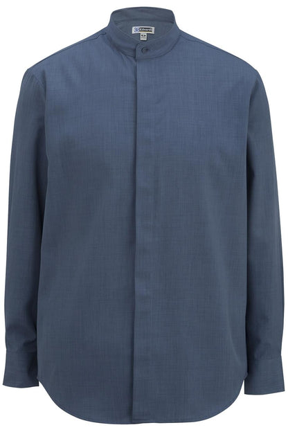 Mens Batiste Banded Collar Shirt - 1392