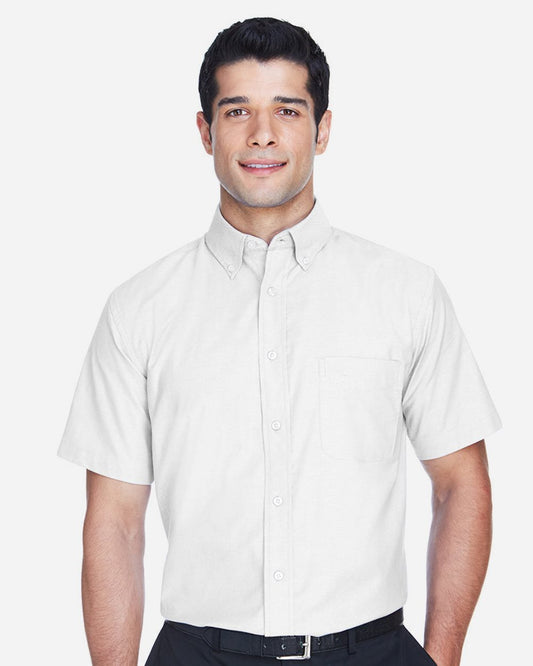 Harriton Men's Oxford Short Sleeve with Stain-Release - M600S