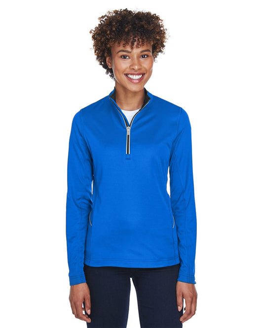 UltraClub Women's Cool & Dry Sport Quarter-Zip Pullover - 8230L
