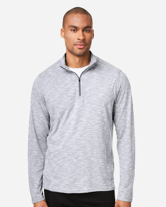 North End Men's Eclipse Jacquard Quarter-Zip Pullover - NE415