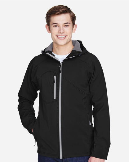 North End Men's Glacier Insulated Three-Layer Fleece Soft Shell Hood Jacket - 88166