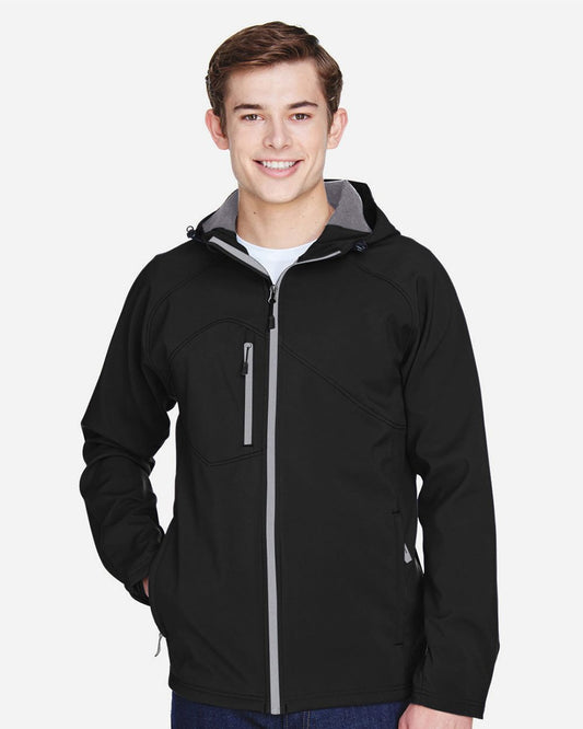 North End Men's Glacier Insulated Three-Layer Fleece Soft Shell Hood Jacket - 88166