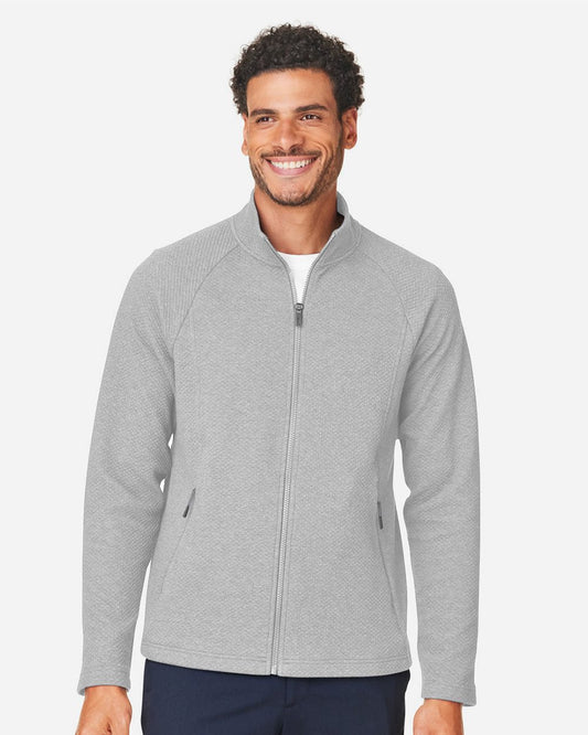 North End Men's Spirit Textured Full-Zip - NE727