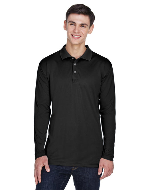 UltraClub Men's Cool & Dry Sport Long Sleeve Polo - 8405LS