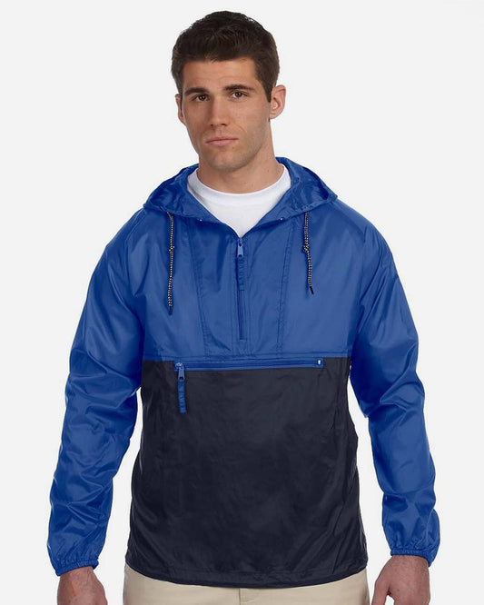 Harriton Unisex Packable Hooded Nylon Jacket - M750