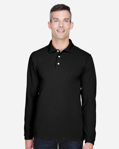 Harriton Men's Easy Blend™ Long Sleeve Polo - M265L