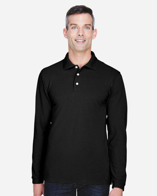 Harriton Men's Easy Blend™ Long Sleeve Polo - M265L