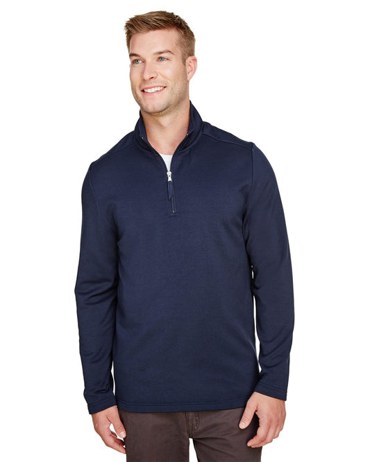 UltraClub Men's Coastal Pique Fleece Quarter-Zip Pullover - UC792