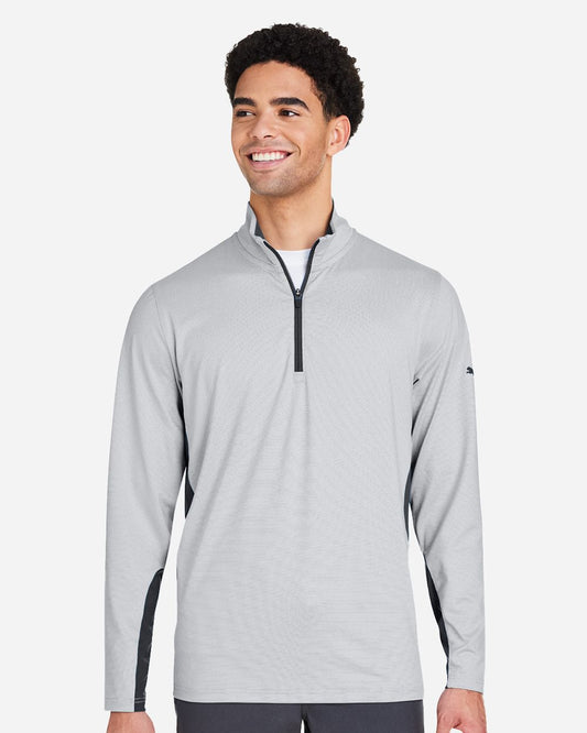 Puma Golf Mesa Stripe Quarter-Zip Pullover - PG410
