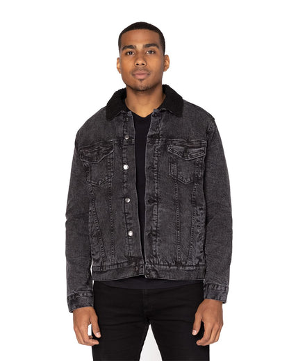 Threadfast Apparel Sherpa-Lined Denim Jacket - 372J
