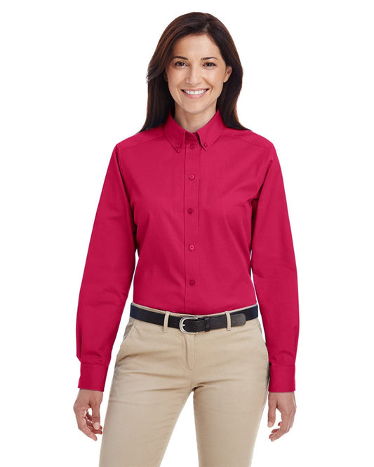 Harriton Women's Foundation Cotton Twill Shirt with Teflon - M581W