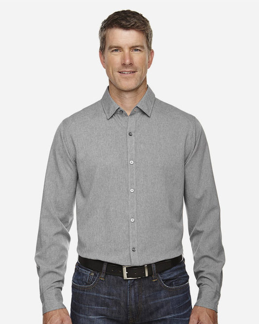 North End Men's Melange Performance Shirt - 88802