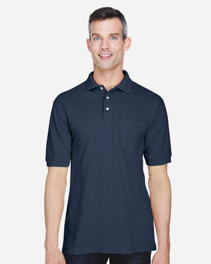 Harriton Men's Easy Blend™ Polo with Pocket - M265P