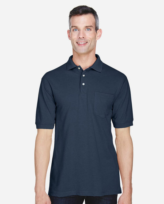 Harriton Men's Easy Blend™ Polo with Pocket - M265P