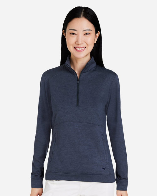 Puma Golf Women's Cloudspun Rockaway Quarter-Zip Pullover - 535516